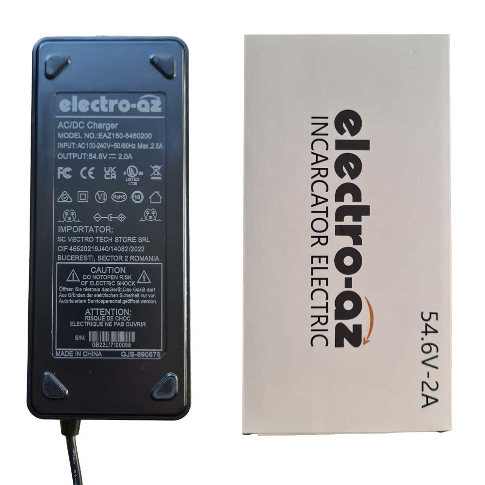 Incarcator Trotineta Electrica Li-ion 48V-54.6V/2A, ElectroAZ