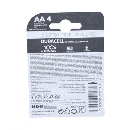 Acumulatori R6 AA Duracell 2500mA Ni-MH