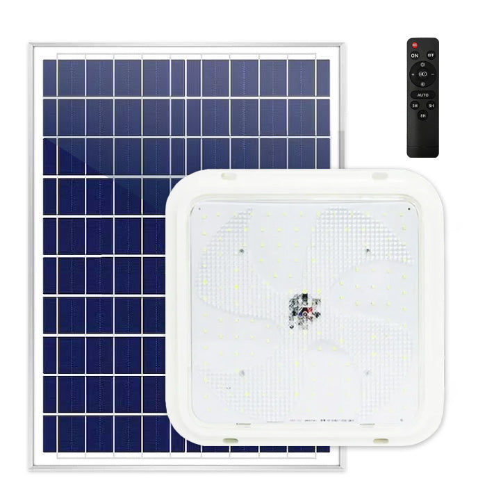 Aplică LED 100W cu Panou Solar, Interior/Exterior, Plafonieră Patrată, Lumină Rece/Caldă, ClassLights