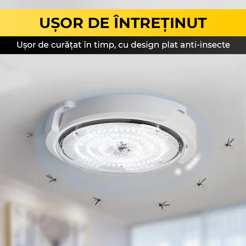 Aplică LED 100W cu Panou Solar, Interior/Exterior, Plafonieră Rotundă, Lumină Rece/Caldă, ClassLights