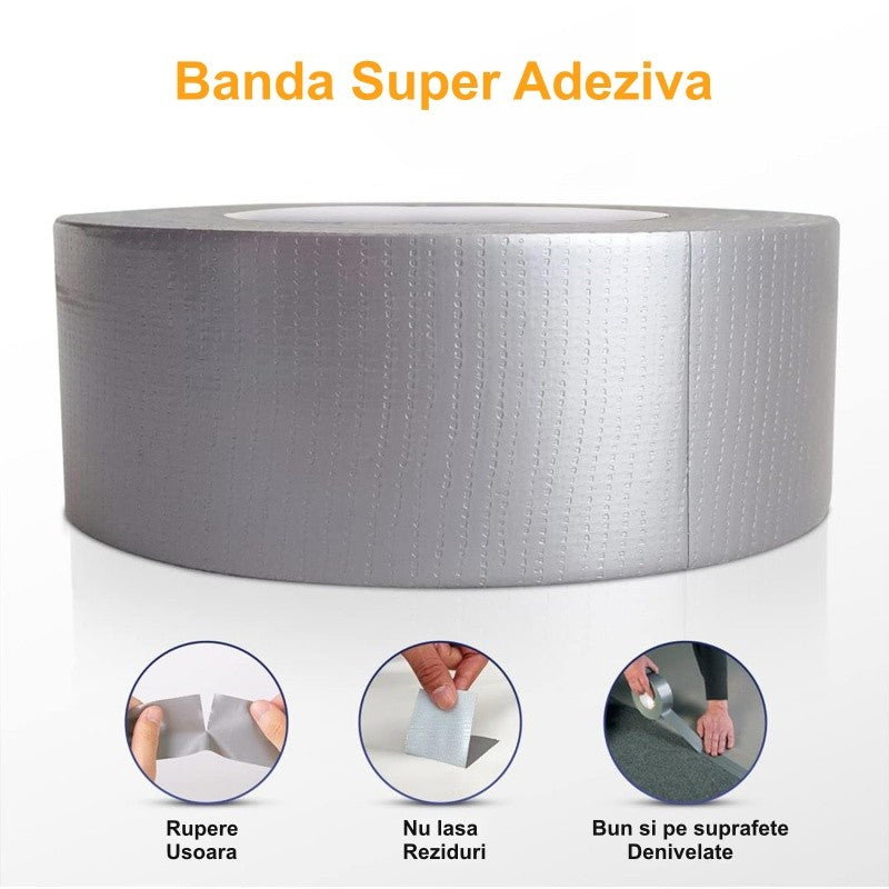 Banda Super Adeziva Argintie 48mm*20M