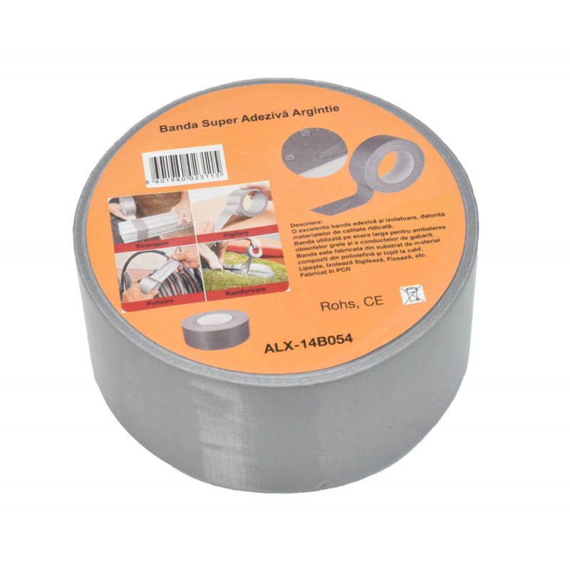 Banda Super Adeziva Argintie 48mm*20M