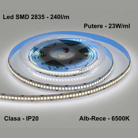Banda 1200 Led SMD, 115W, 5m, Alb-Rece