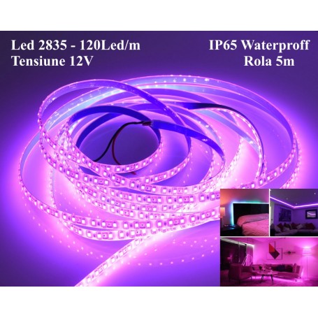 Banda 600 Led-uri Roz Exterior 5m