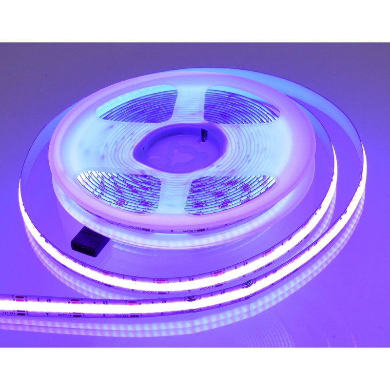 Banda Cob Led RGB 24V-10mm - 840led/ml, 16W/ml- Rol/5m