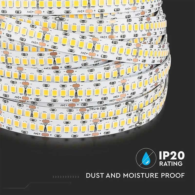 Banda LED 24V, 3000K, Lumina Alb Rece, 240 LED/m, IP20, Rola 10 Metri, ClassLights