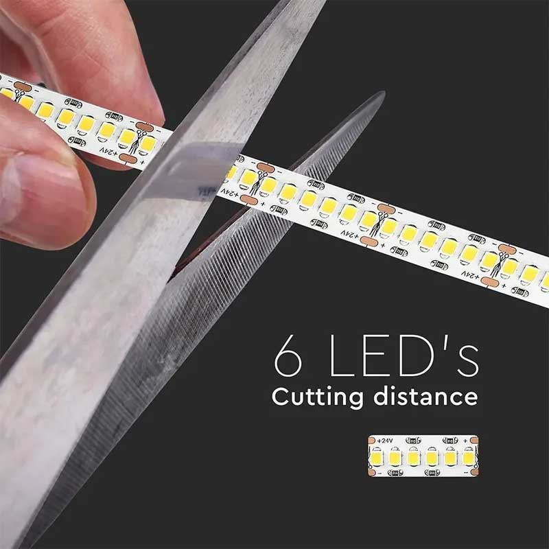 Banda LED 24V, 6500K, Lumina Alb Cald, 240 LED/m, IP20, Rola 10 Metri, ClassLights