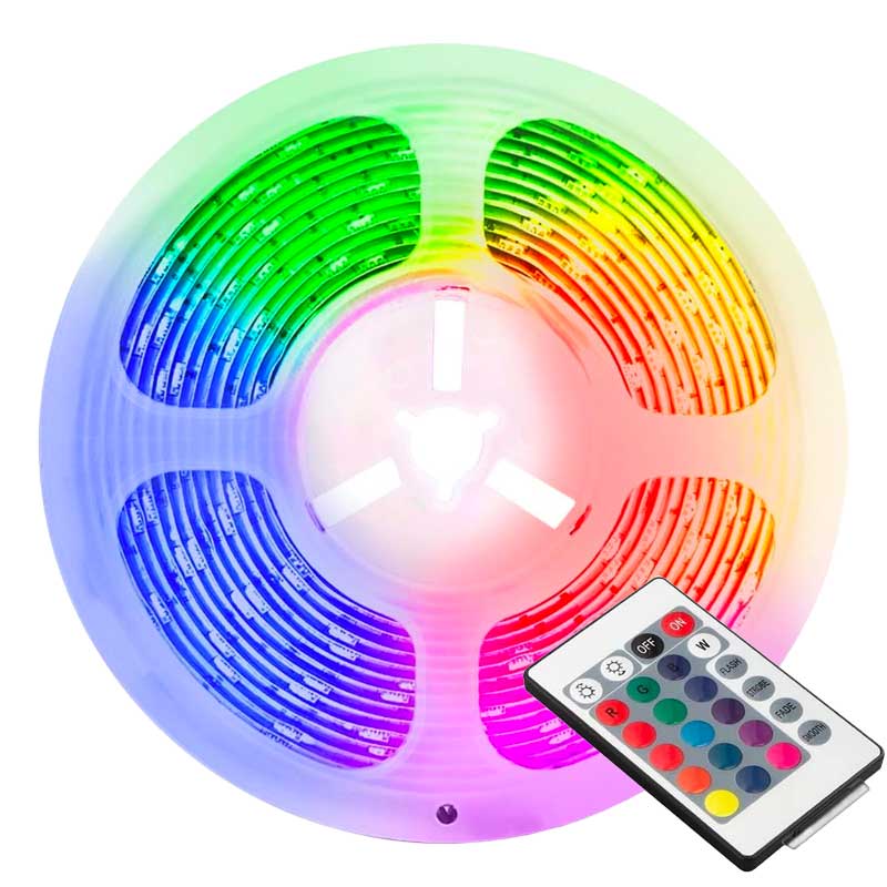 Banda LED RGB, Kit Complet Plug & Play, Lungime 5m, Accesorii incluse, ElectroAZ