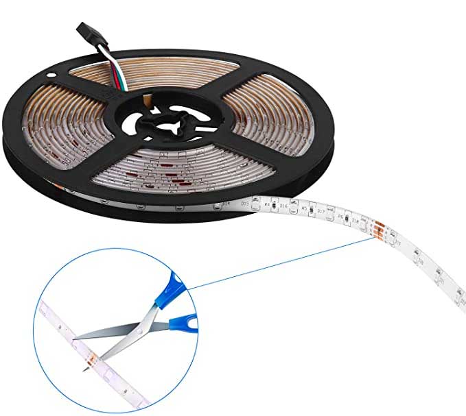 Banda LED RGB 12V, Multicolor, Exterior IP65, 60 LED/m SMD2835, Rola 5 metri, ElectroAZ