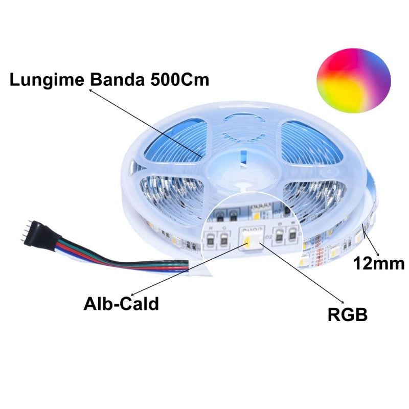 Banda Led RGBWW, 300 LED-uri, 5m, IP20