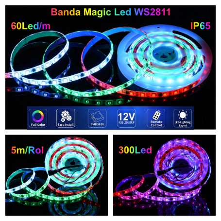 Banda Led WS2811 Digital Pixel RGB IP65