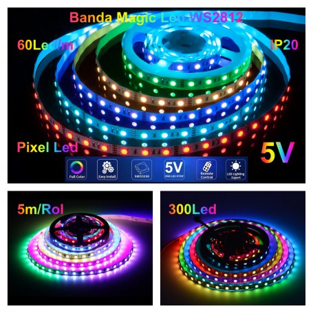 Banda Led WS2812 Digital Pixel RGB IP20