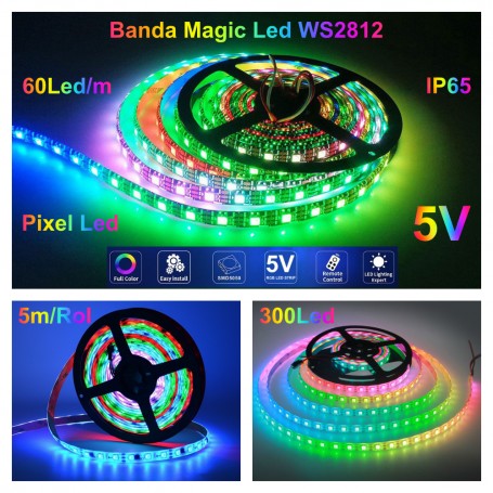 Banda Led WS2812 Digital Pixel RGB IP65