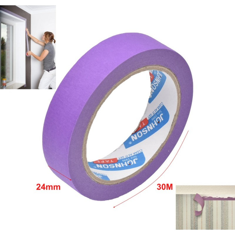 Banda de Hartie pentru Mascare 24mm*30M Mov / 12Buc/Set