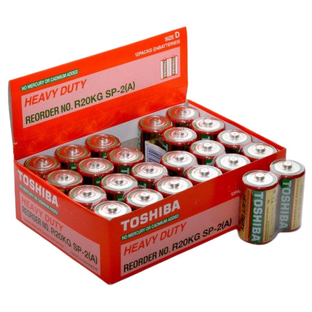 Baterii Toshiba R20 D Heavy-Duty 24 Buc