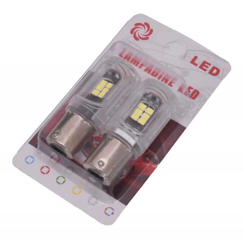 Bec LED Auto, BA15S, Bec de Semnal, Set 2 buc