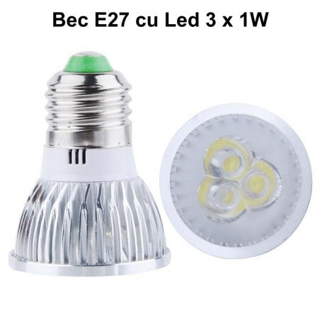Bec cu LED, E27, Putere 3W, 220V