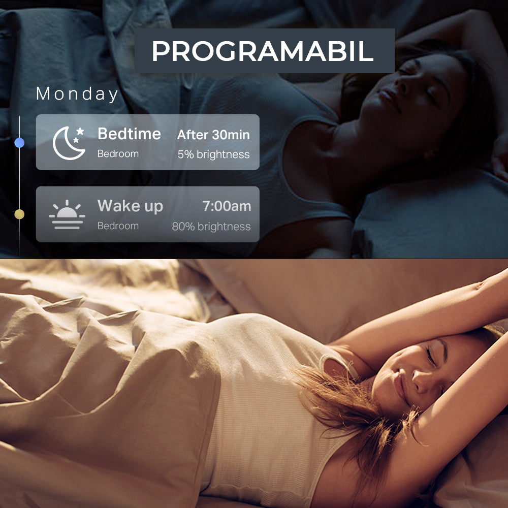 Bec inteligent LED, WiFi SMART, Multicolor, Smarthome, RGBW, 9W, 1000 lumeni, ElectroAZ