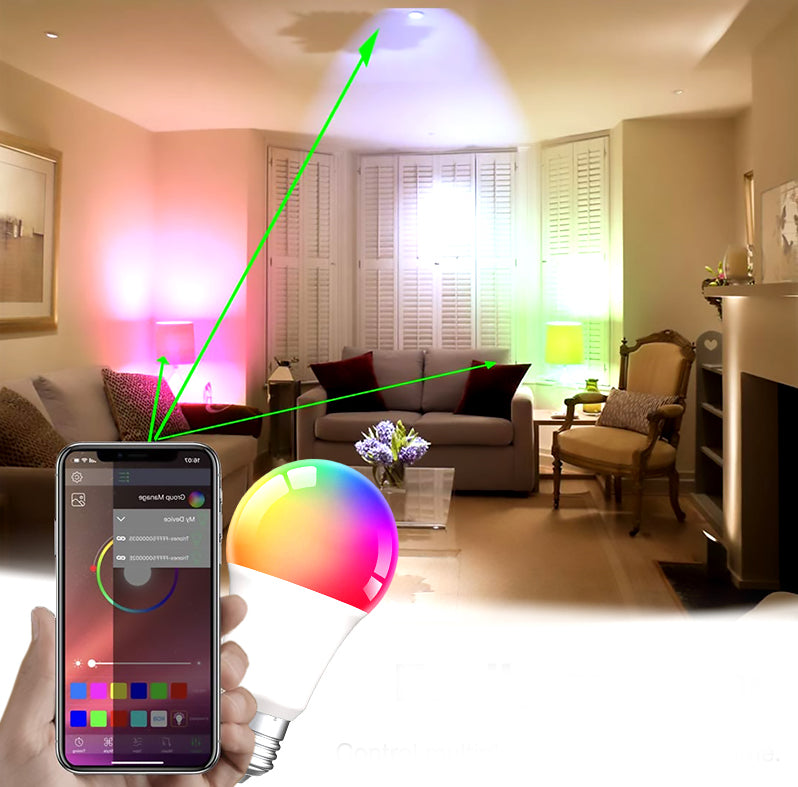 Bec inteligent LED, WiFi SMART, Multicolor, Smarthome, RGBW, 9W, 1000 lumeni, ElectroAZ