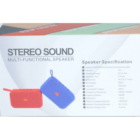 Boxa cu Bluetooth, USB, Radio, Card TF, TG-267