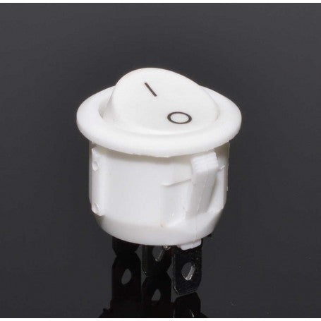 Buton ON/OFF 18x20mm Alb 250V/6A