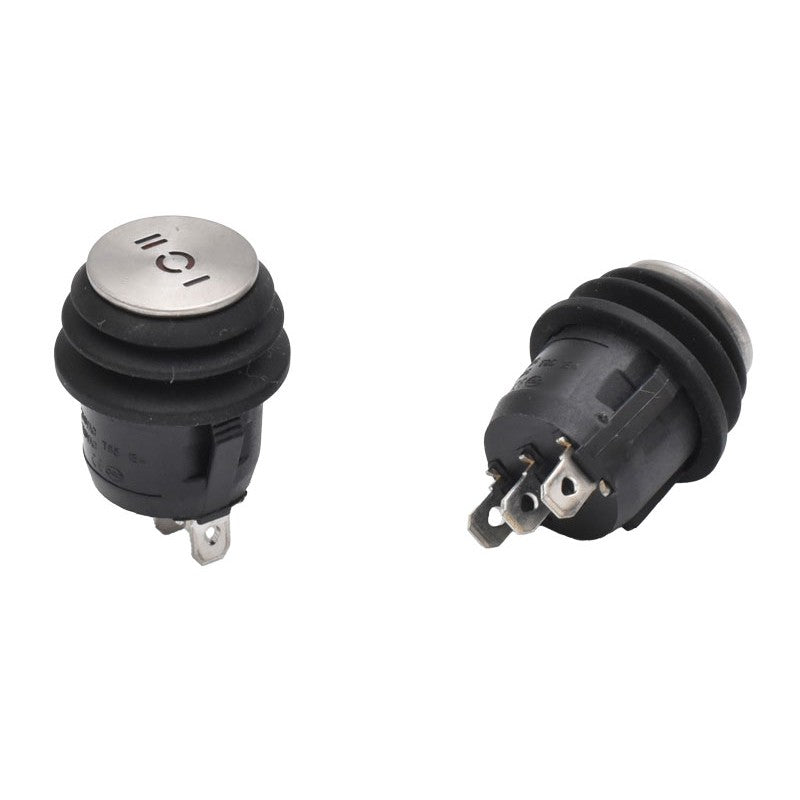 Buton cu Inox, Rotund, 6A, LED, 3 Pozitii, 20x33mm