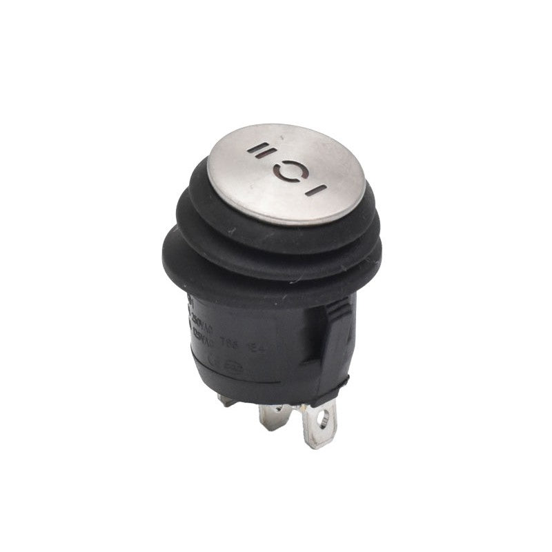Buton cu Inox, Rotund, 6A, LED, 3 Pozitii, 20x33mm