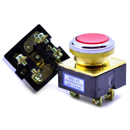 Buton Push LA2, Fara retinere, 250V AC, 5A, Rosu