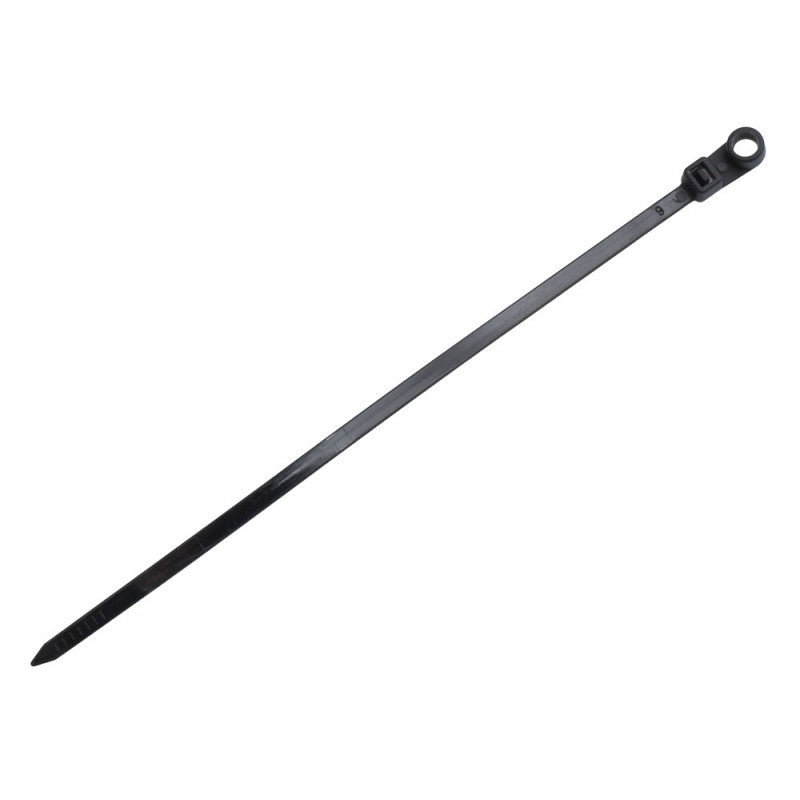 Colier de Plastic Negru 5 x 150mm, cu Cap Montabil - 100b/Set