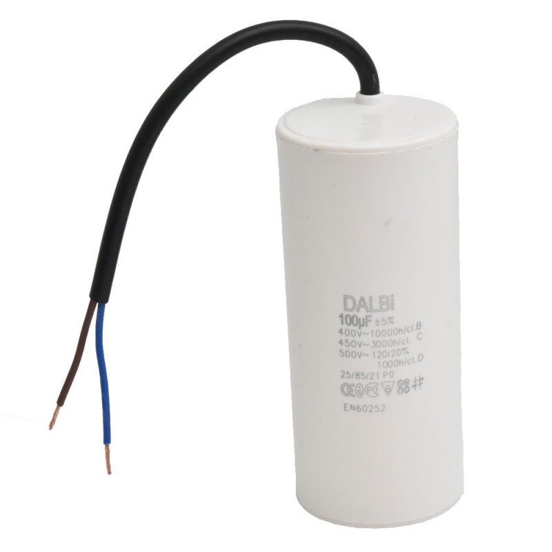 Condensator Pornire Motor 450V - 100uf / Cu Fire