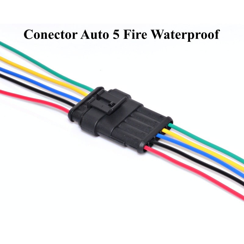 Conectori Auto cu 5 Fire Waterproof