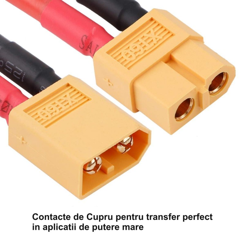 Conectori Mufa XT60 Mama-Tata cu Cablu 20cm