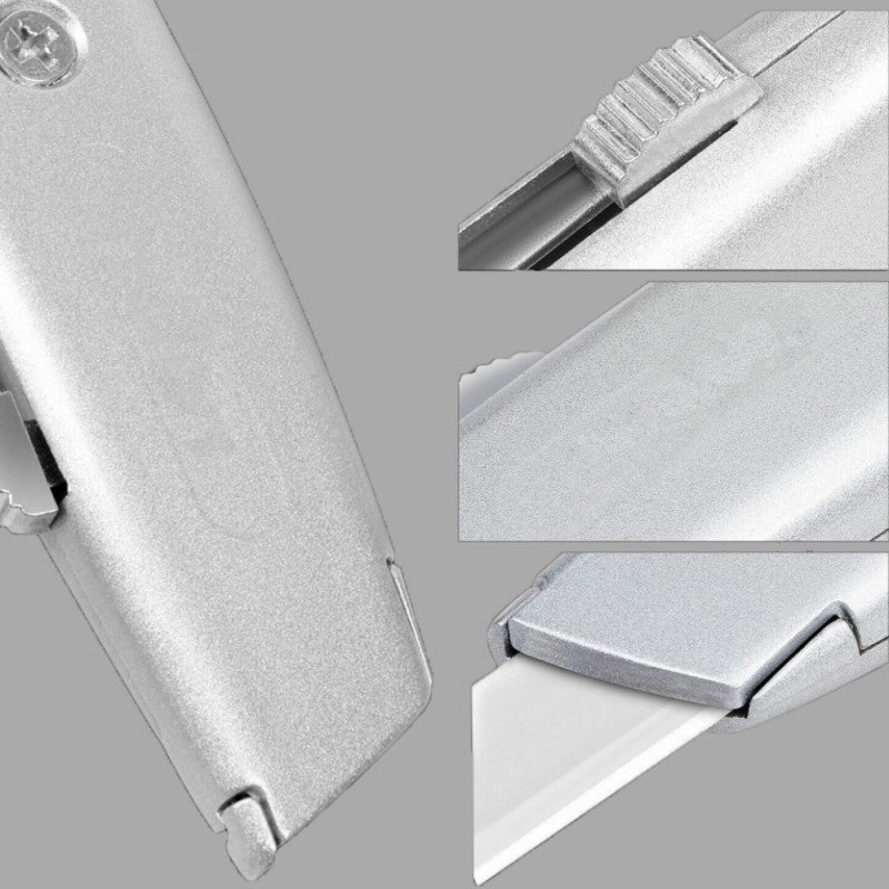 Cutter Profesional Metalic cu Lama Retractabila / 1703