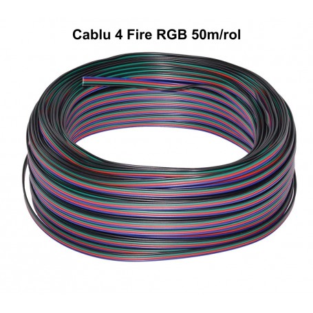 Cablu Alimentare Banda RGB, 4 fire, 50m