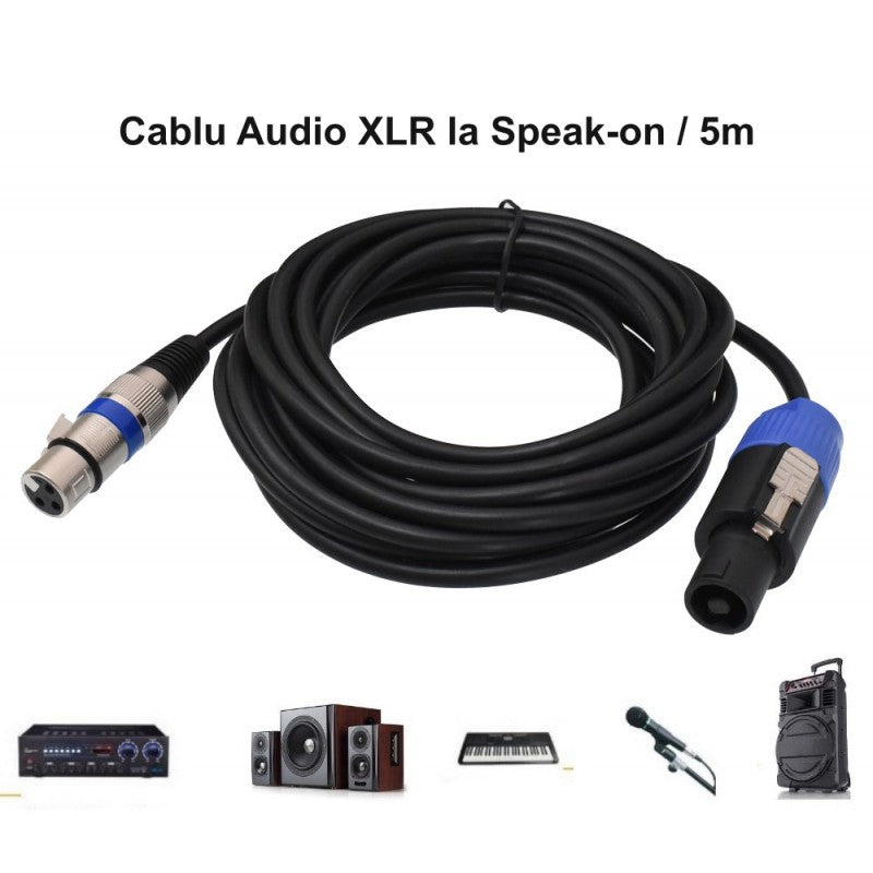 Cablu Audio XLR, Mama - Speak-on Tata, Lungime 5m