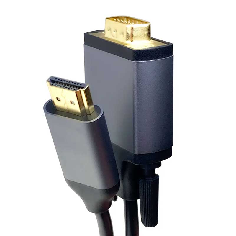 Cablu video Hdmi - Vga 1080p, Compatibil PC / Laptop / Monitor / Proiector, 2M, ElectroAZ