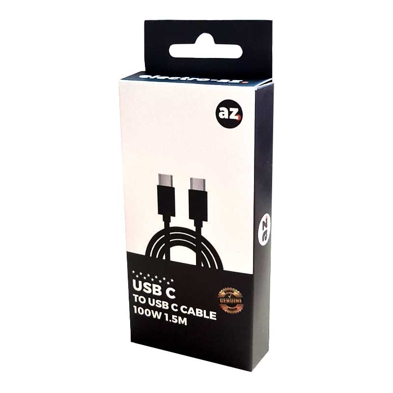 Cablu USB C - USB C 100W PD, Incarcare Rapida, 1.5M Negru, ElectroAZ