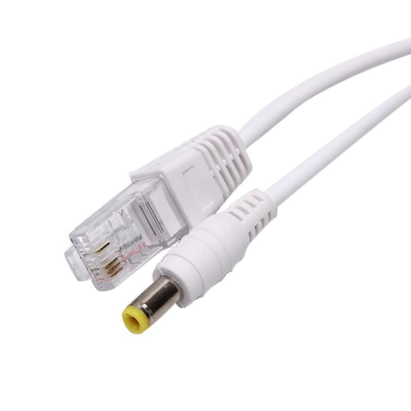 Cablu Pasiv Poe , Conector Utp + Alimentare, Alb