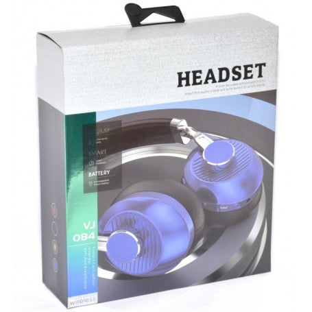 Casti Audio Fara Fir, Wireless, Dual Mode, Muzica si Convorbiri, Cablu inclus, Albastru/Negru