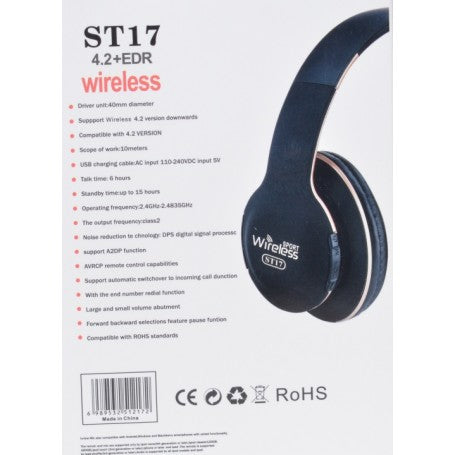 Casti Audio Wireless cu FM si MP3 ST17