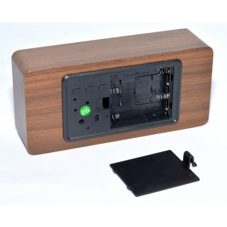 Ceas Digital din Lemn cu Led Rosu 1299