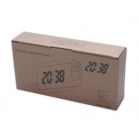 Ceas cu Proiectie si Display LED Alb