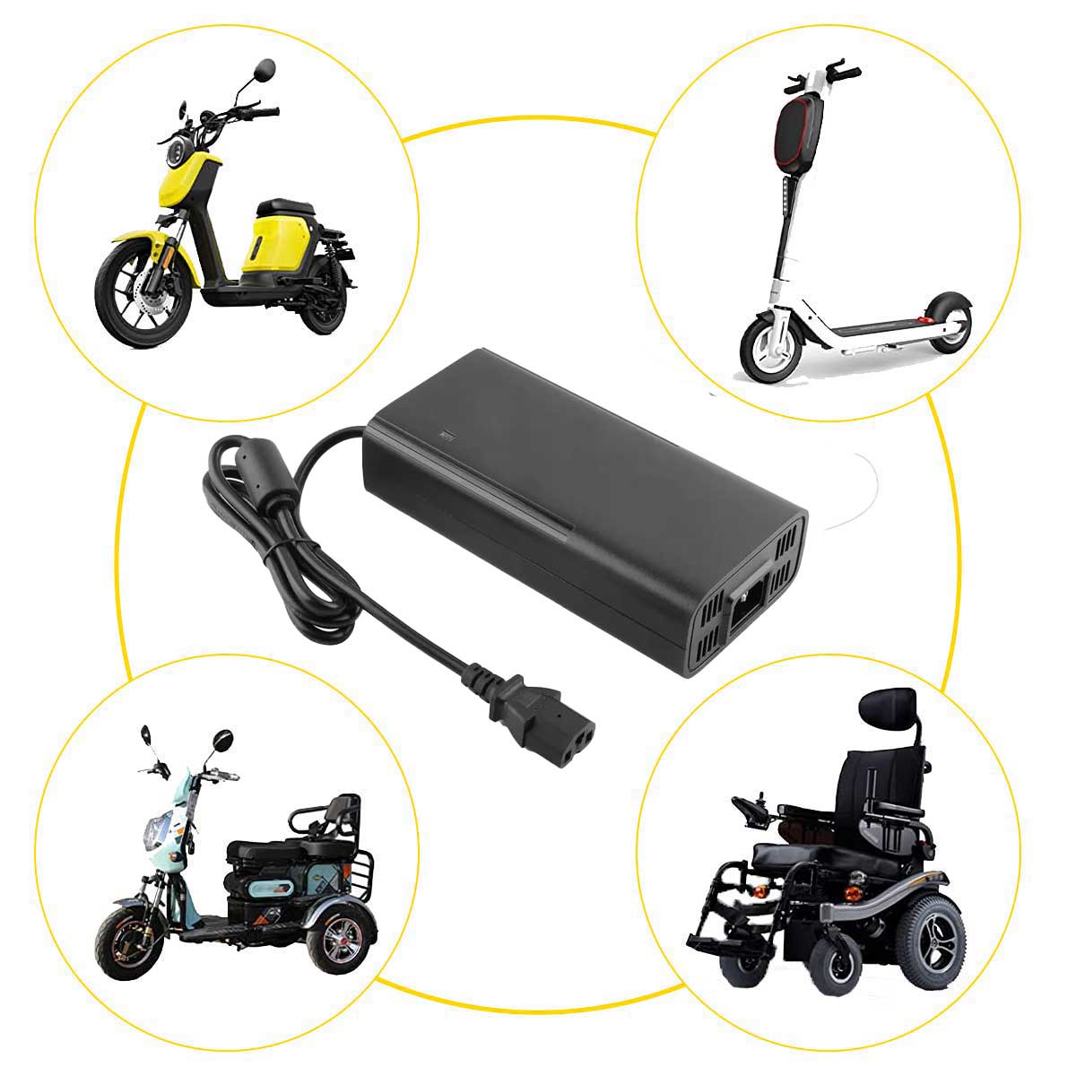 Incarcator Trotinete, Scutere Electrice 36V-43.2V/2Ah, Plumb-Acid, ElectroAZ