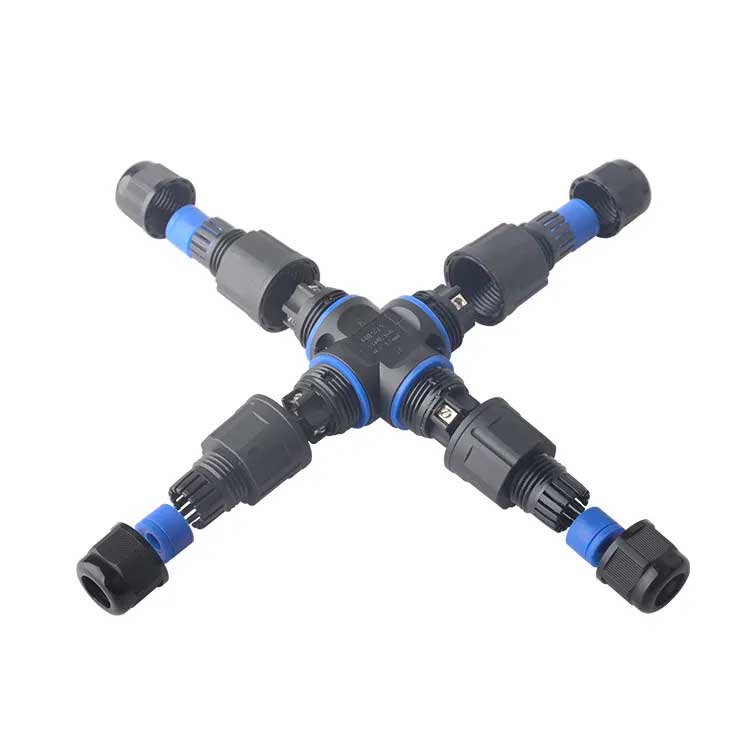 Conector Electric Impermeabil IP68 pentru 4 Cabluri - 2 poli, ElectroAZ