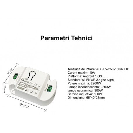 Comutator Smart WiFi IOS/Android Tuya