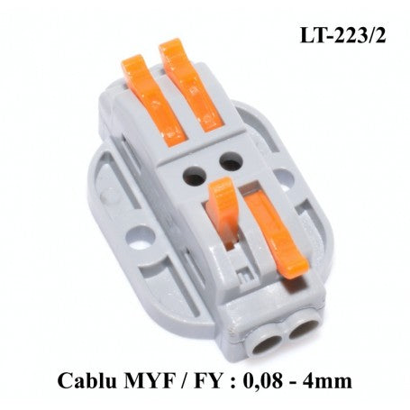 Conector Doza Pentru Cablu 2-2 LT-223/2, ElectroAZ