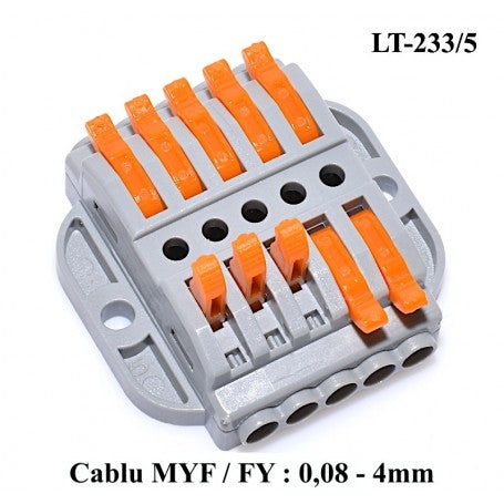 Conector Doza Pentru Cablu 5-5 LT-223/5, ElectroAZ