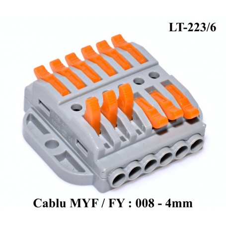 Conector Doza Pentru Cablu 6-6 LT-223/6, ElectroAZ