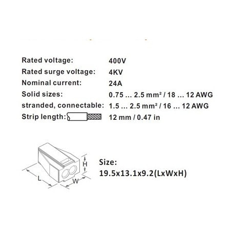 Conector Doza Rapid 2 Poli