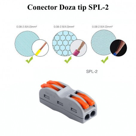 Conector Doza 2+2 Poli, ElectroAZ
